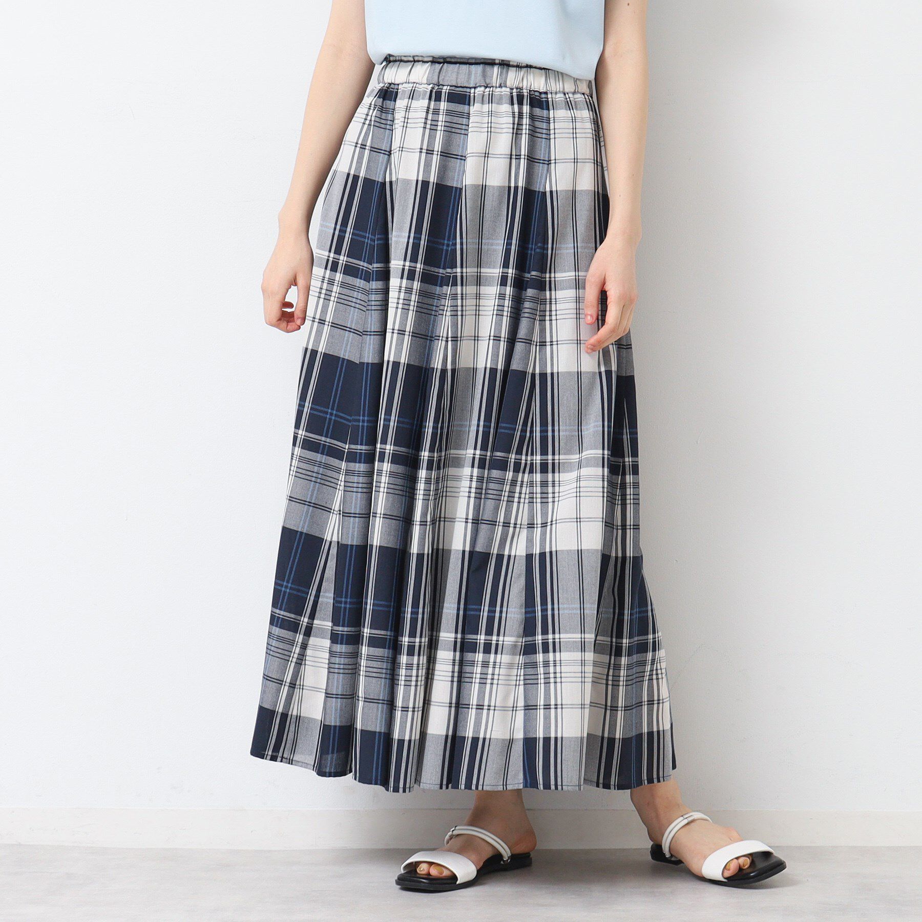 Dessin「【ウエストゴム・洗える】映えチェック柄スカート（XS～L）」|スカート|