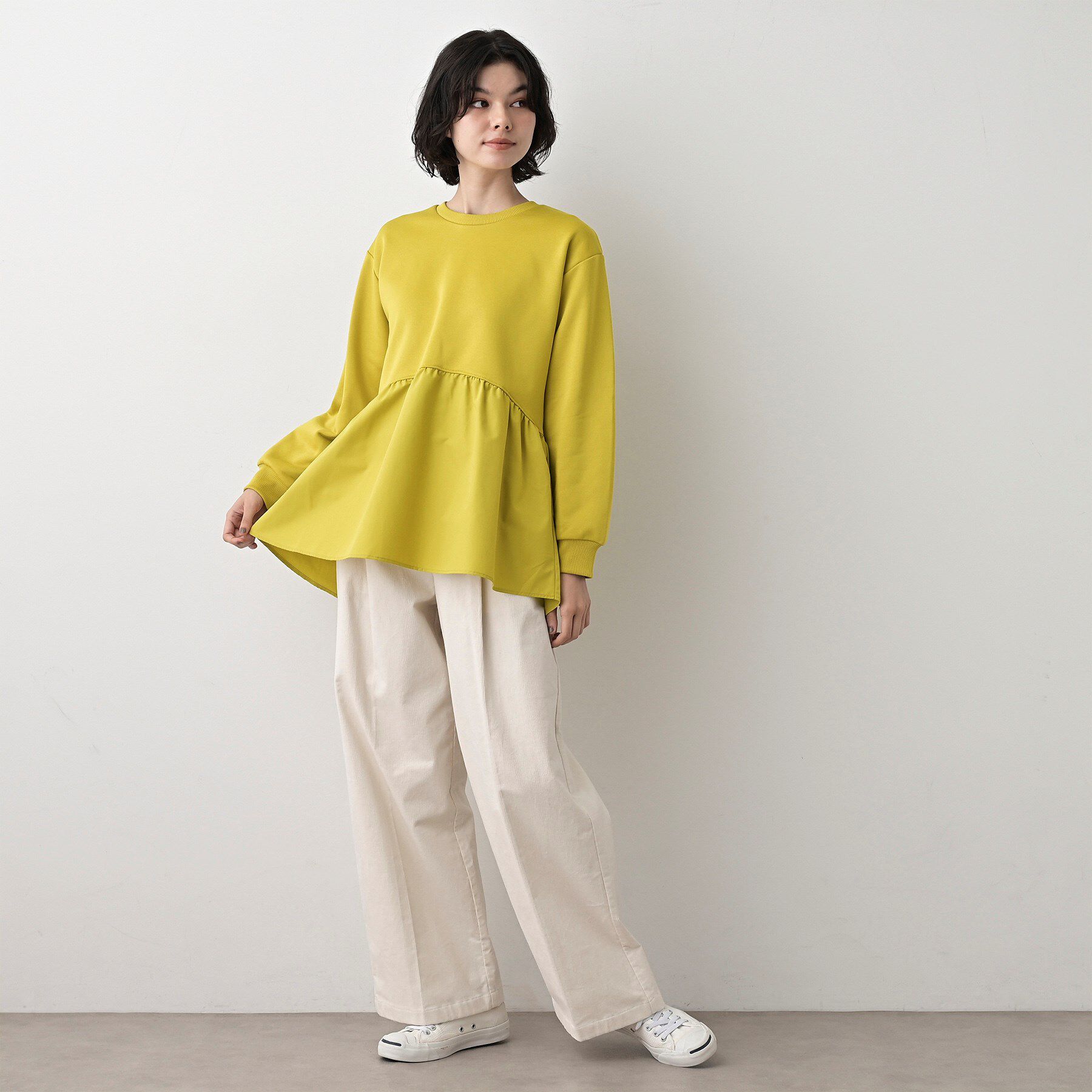 Dessin「【体型カバー/洗える】ペプラムスウェット」|Tシャツ・カットソー|