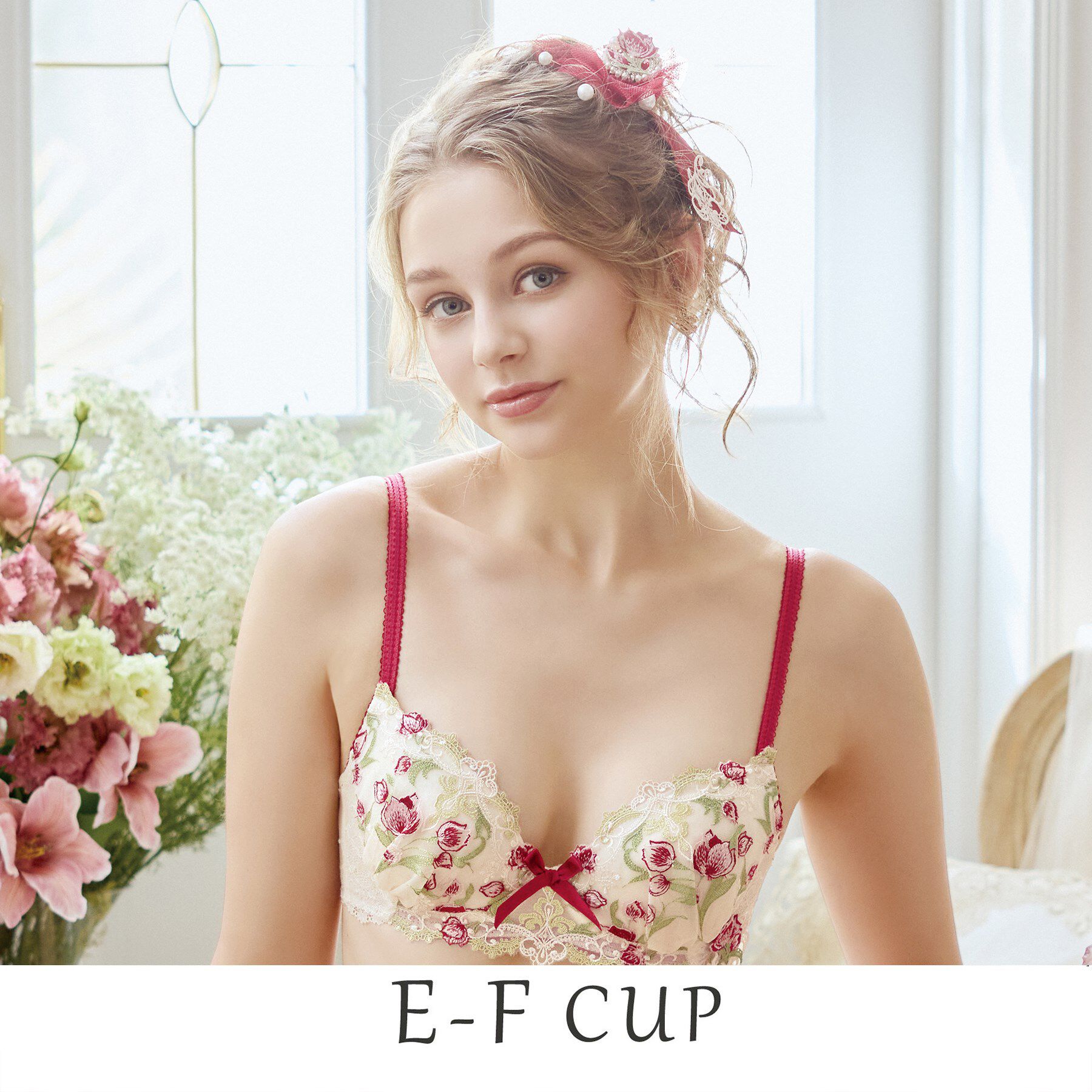 Risa Magli「ラリッサ ブラジャー（E-F）＜N Make Type＞」|インナー|ローズ(062)