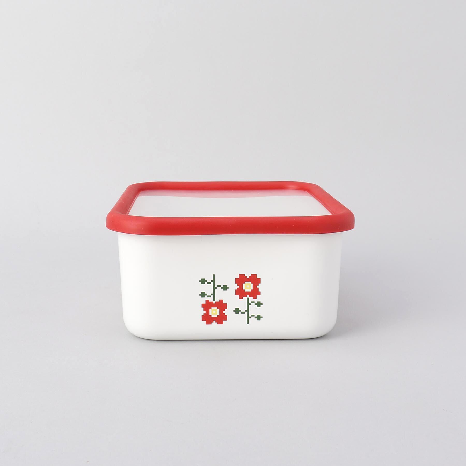 212 KITCHEN STORE「ミーサ深型角容器Ｌ RD ＜富士ホーロー ＞」|食器・キッチングッズ|