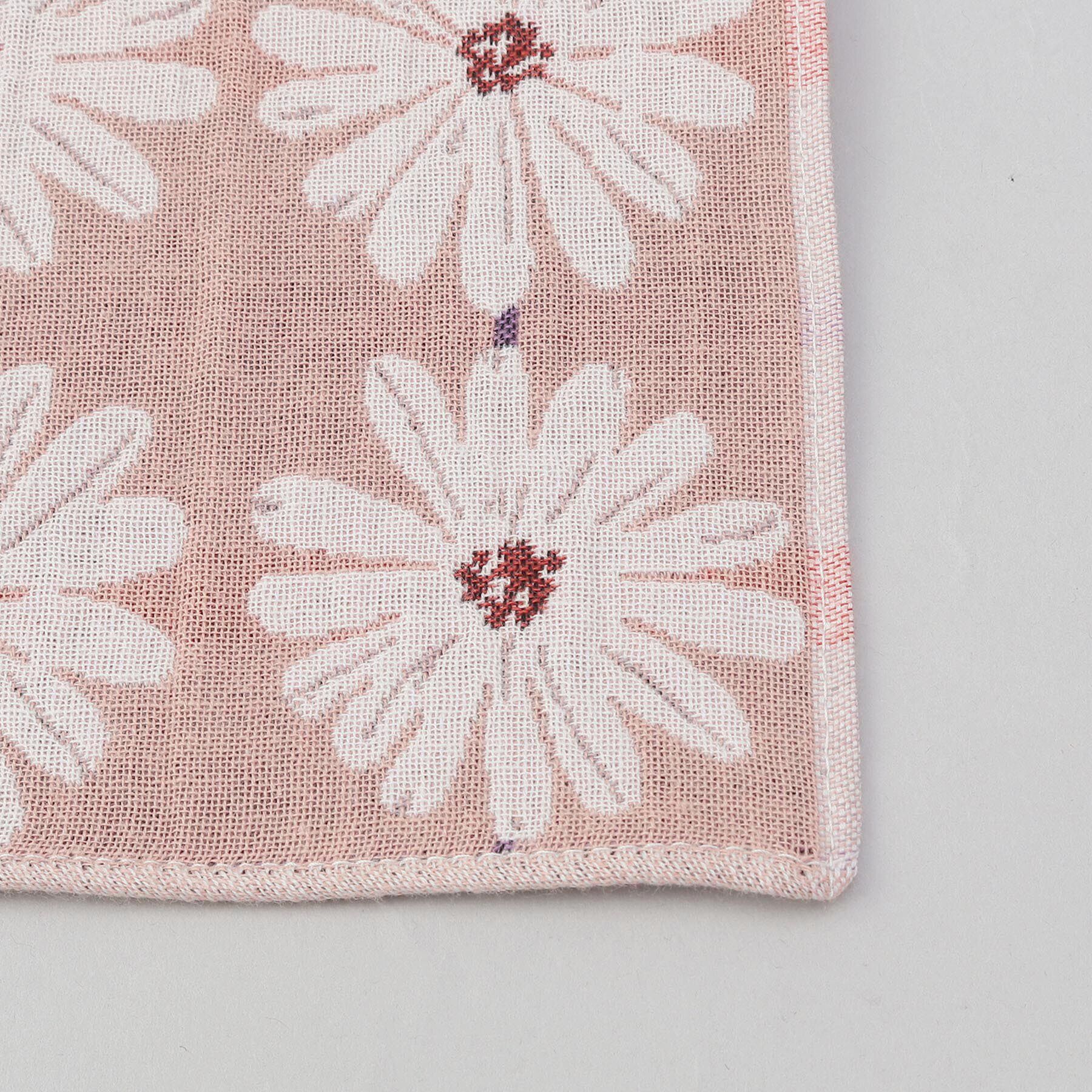 212 KITCHEN STORE「3重ガーゼハンカチ　白い花」|ハンカチ|