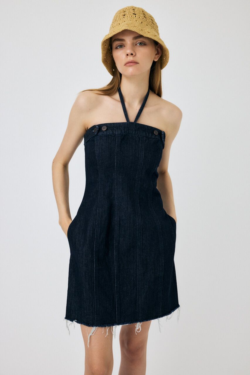 MOUSSY「DENIM BARETOP MINI ワンピース」|ワンピース|