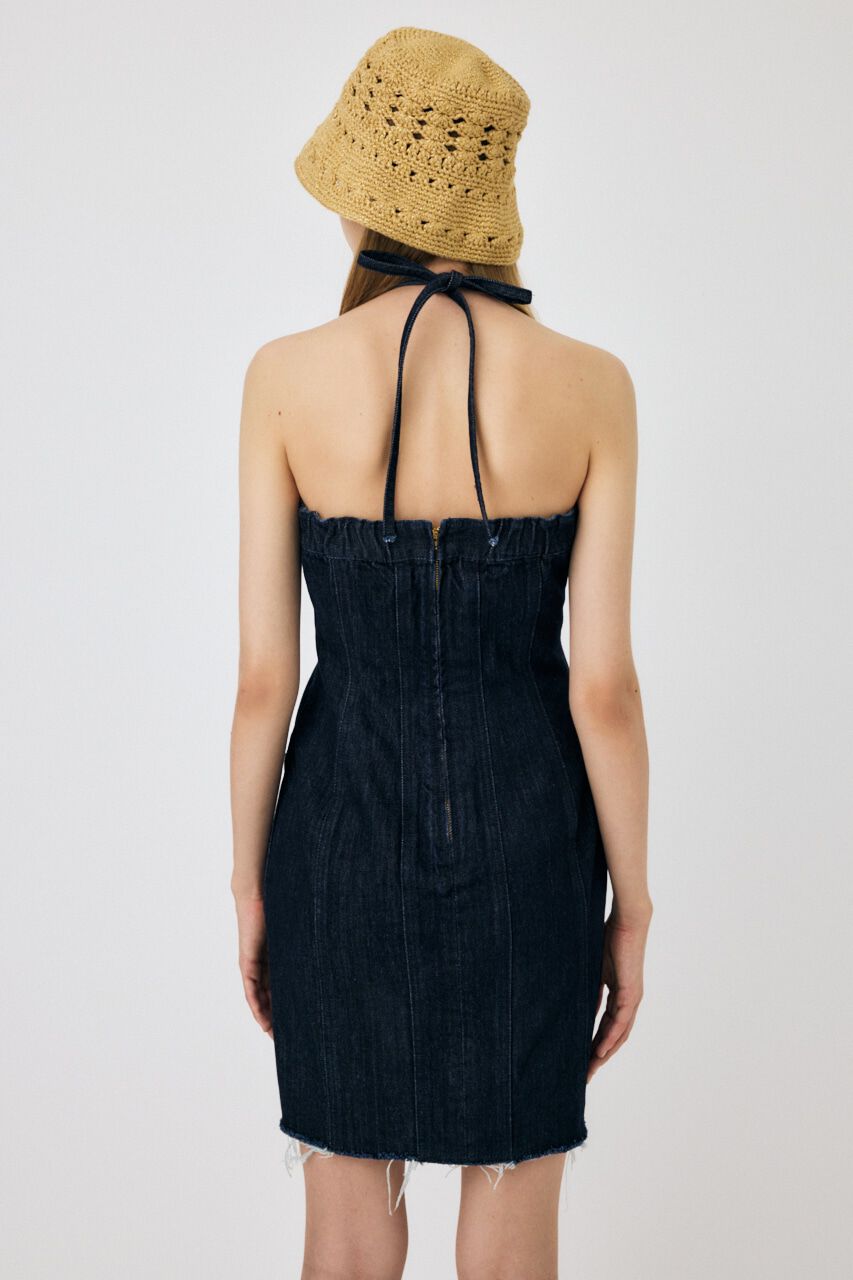MOUSSY「DENIM BARETOP MINI ワンピース」|ワンピース|