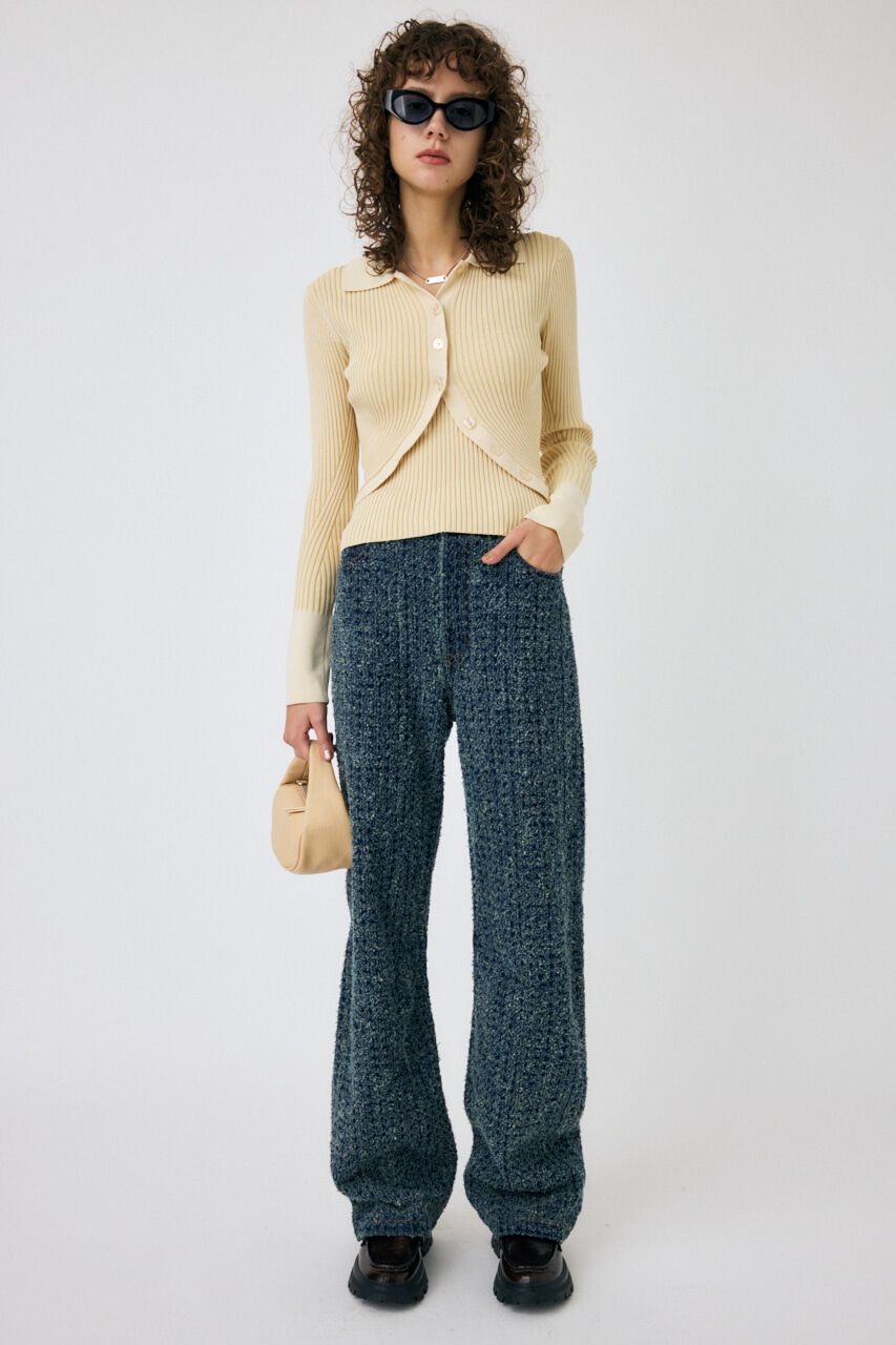 MOUSSY「RIB KNIT カーディガン&キャミ」|ニット・セーター|