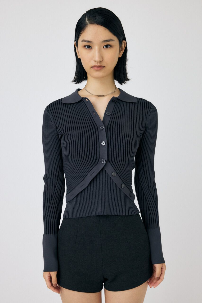 MOUSSY「RIB KNIT カーディガン&キャミ」|ニット・セーター|