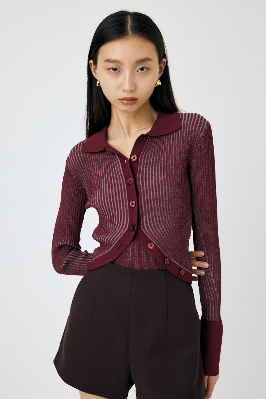 MOUSSY「RIB KNIT カーディガン&キャミ」|ニット・セーター|