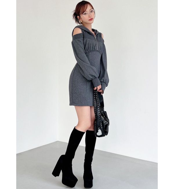 RESEXXY「レイヤードフーディミニワンピース」|ワンピース|