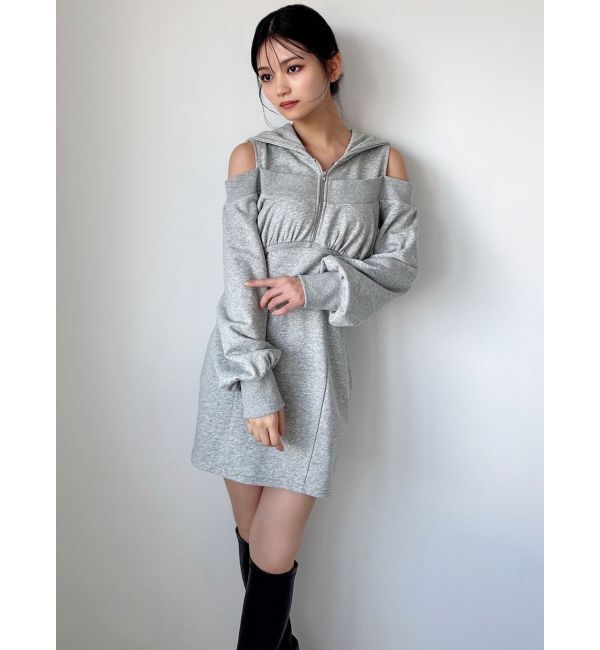 RESEXXY「レイヤードフーディミニワンピース」|ワンピース|