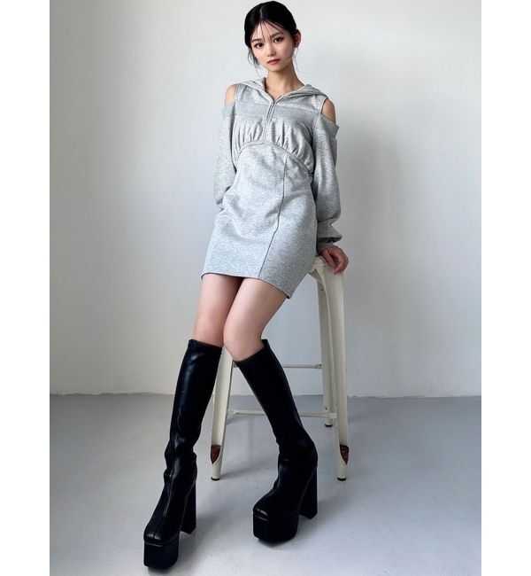 RESEXXY「レイヤードフーディミニワンピース」|ワンピース|