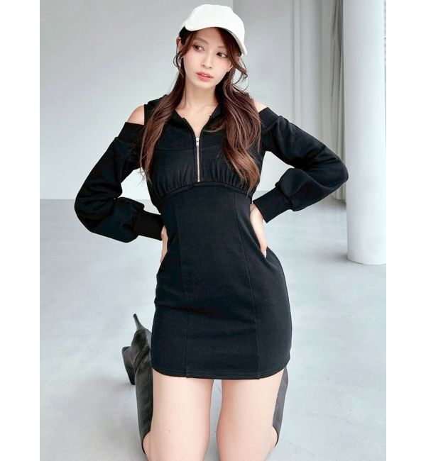 RESEXXY「レイヤードフーディミニワンピース」|ワンピース|