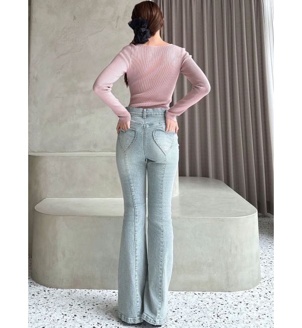 RESEXXY「ハートポケットデニムパンツ」|デニム|