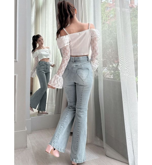 RESEXXY「ハートポケットデニムパンツ」|デニム|