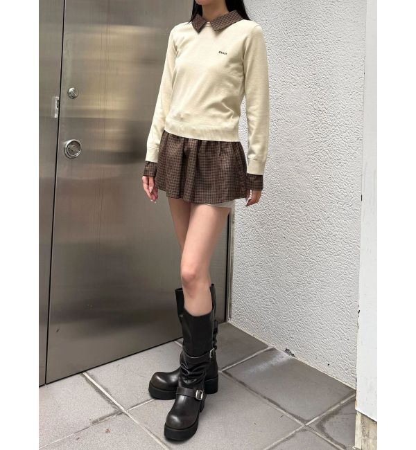 EMODA「レイヤードシャツニット」|ニット・セーター|