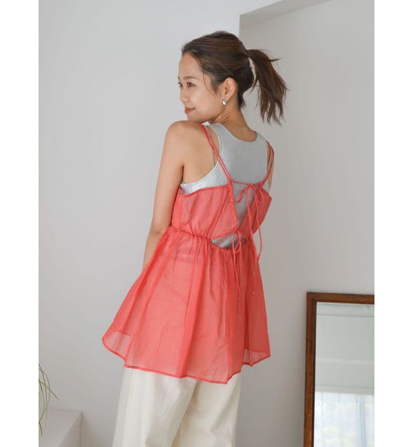 Ungrid「コットンオーガンジーキャミ」|シャツ・ブラウス|