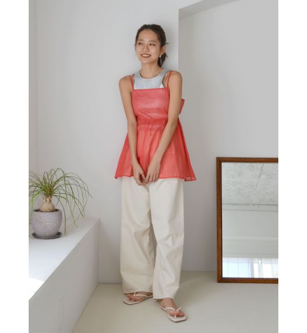 Ungrid「コットンオーガンジーキャミ」|シャツ・ブラウス|