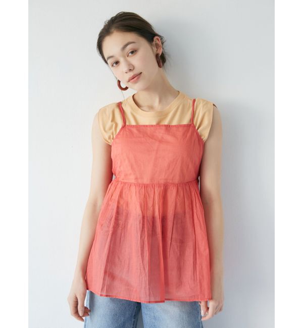 Ungrid「コットンオーガンジーキャミ」|シャツ・ブラウス|