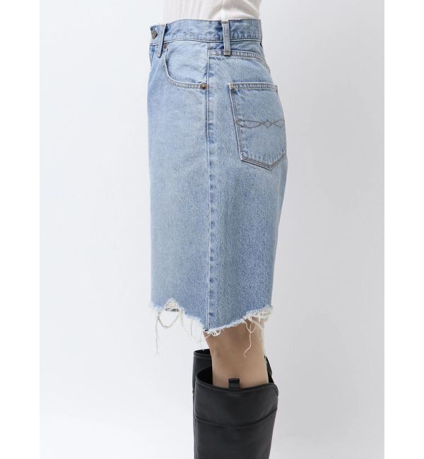 Ungrid「クラッシュデザインデニムハーフパンツ」|デニム|