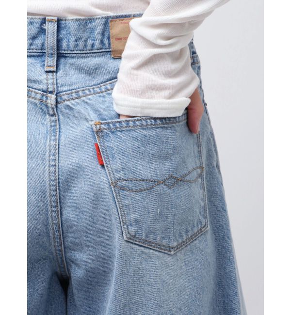 Ungrid「クラッシュデザインデニムハーフパンツ」|デニム|