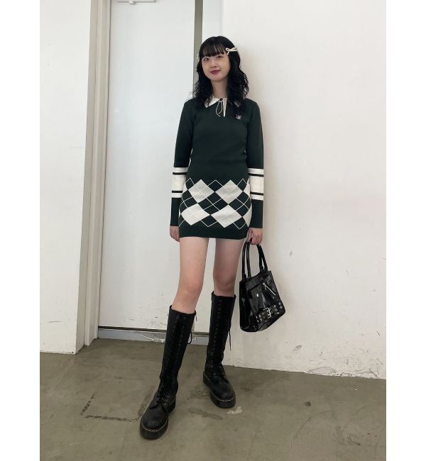 jouetie「ニットポロフィットミニワンピース」|ワンピース|