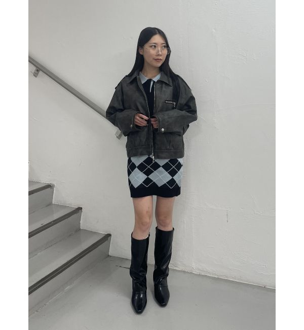 jouetie「ニットポロフィットミニワンピース」|ワンピース|