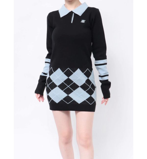 jouetie「ニットポロフィットミニワンピース」|ワンピース|