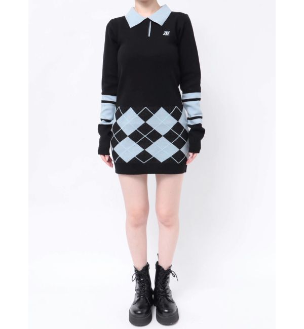 jouetie「ニットポロフィットミニワンピース」|ワンピース|