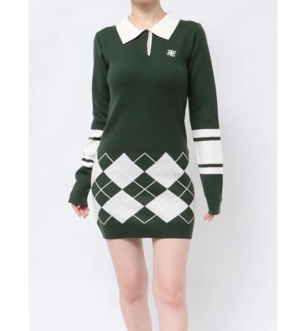 jouetie「ニットポロフィットミニワンピース」|ワンピース|