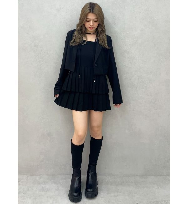 GYDA「ティアードプリーツワンピース」|ワンピース|