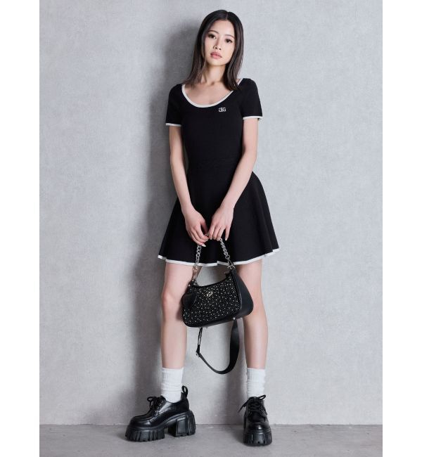 GYDA「SymmetryGYDA ラインフレアニットワンピース」|ワンピース|