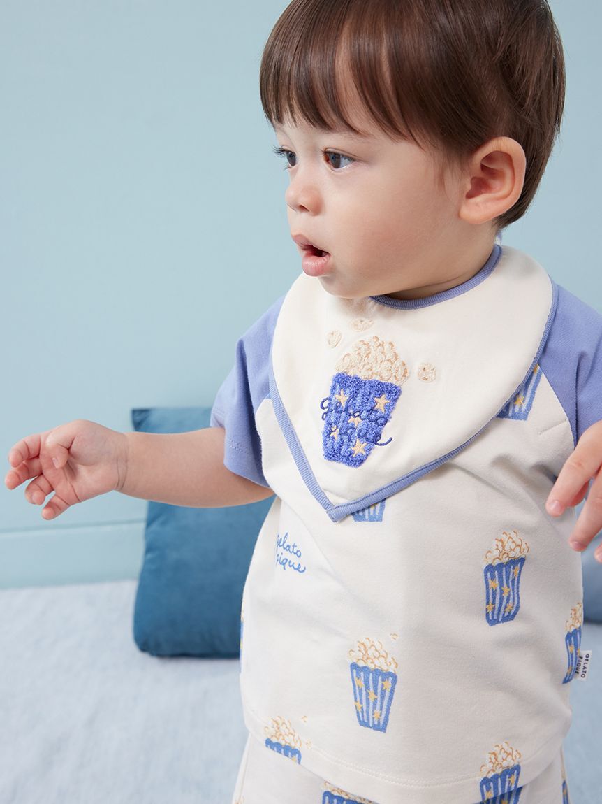 GELATO PIQUE KIDS & BABY「【BABY】ポップコーン柄スタイ」|スタイ|
