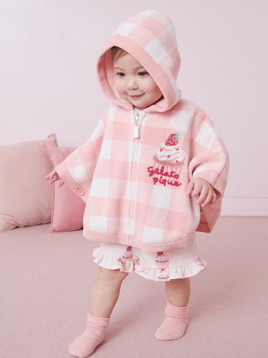 GELATO PIQUE KIDS & BABY「【BABY】エアリーモコギンガムチェック柄ポンチョ」|その他ベビーウェア|