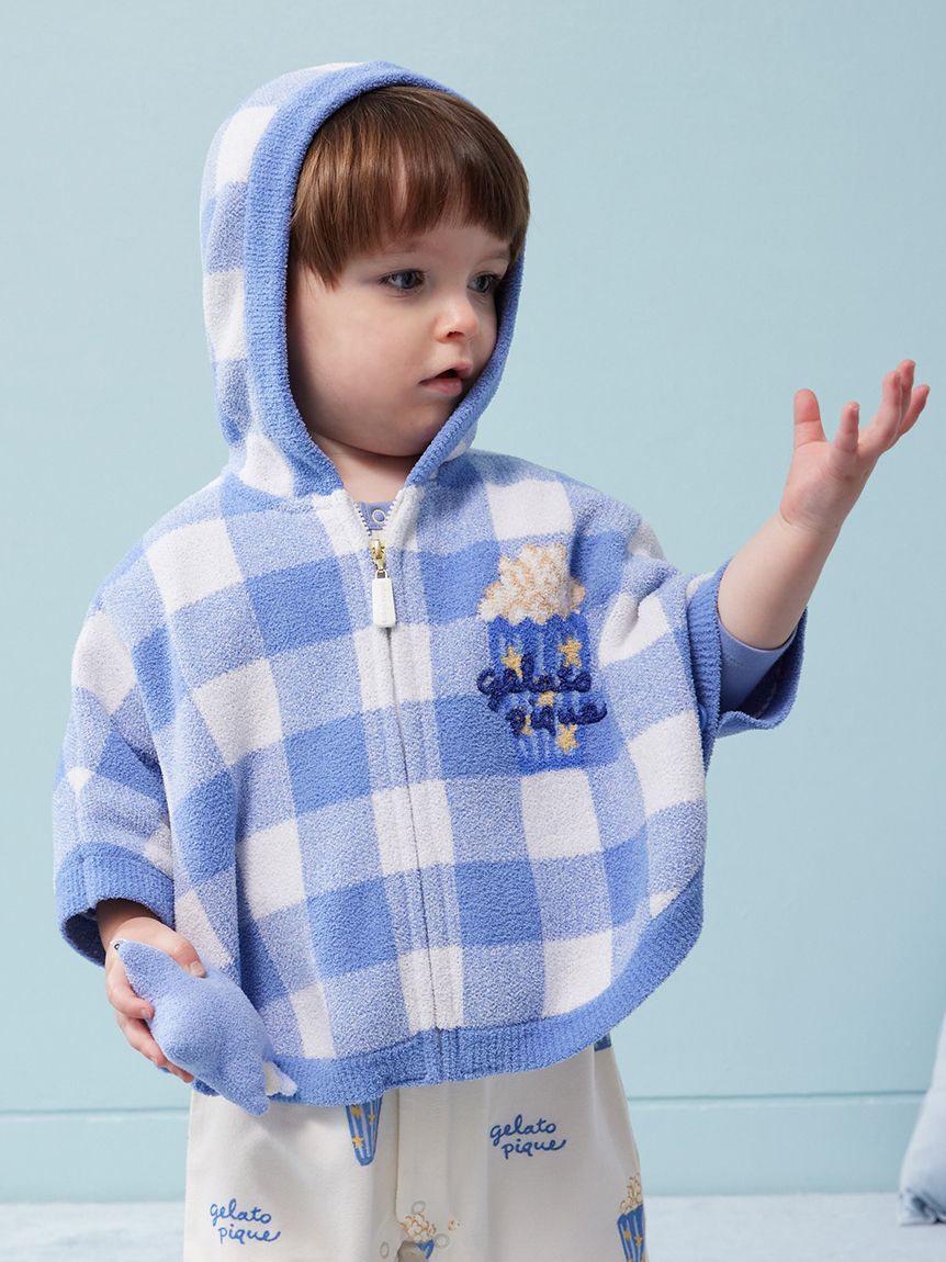 GELATO PIQUE KIDS & BABY「【BABY】エアリーモコギンガムチェック柄ポンチョ」|その他ベビーウェア|BLU
