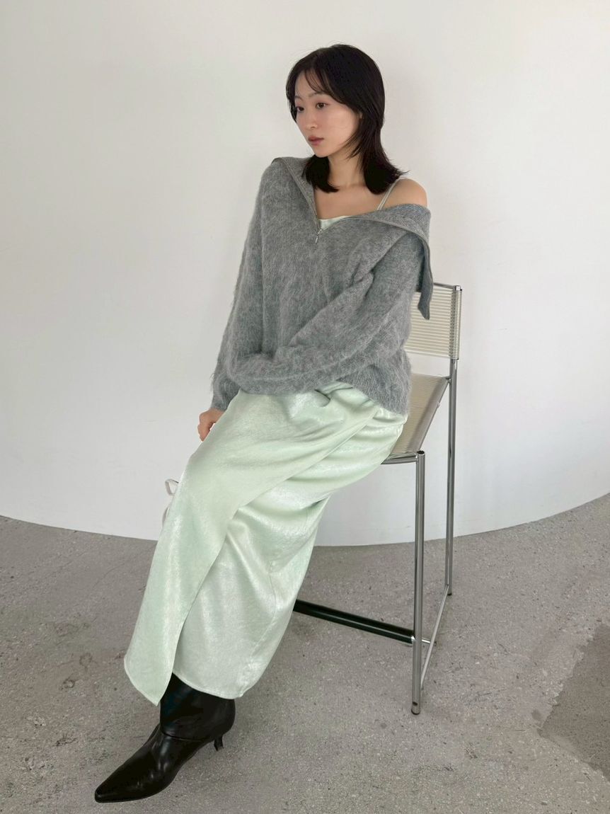 FRAY I.D「【限定カラー】ドレープサテンキャミソールワンピース」|ワンピース|