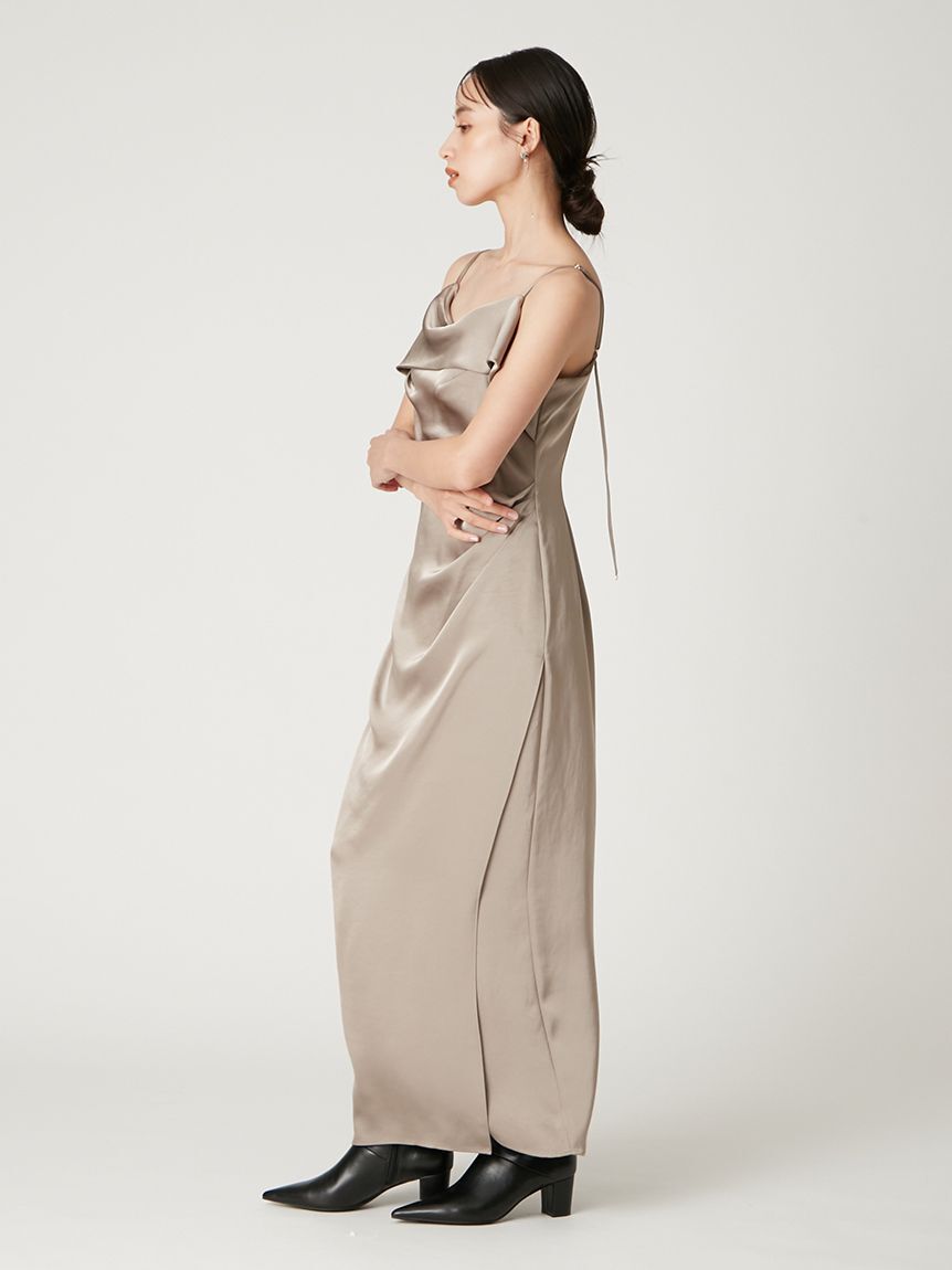 FRAY I.D「【限定カラー】ドレープサテンキャミソールワンピース」|ワンピース|