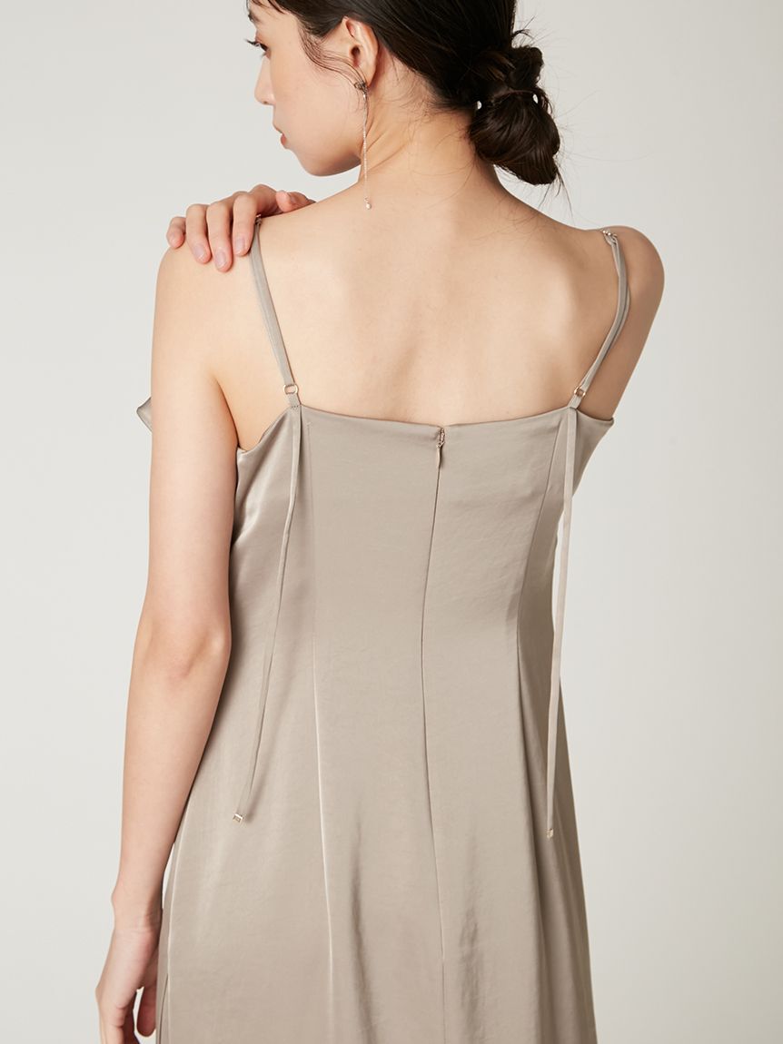FRAY I.D「【限定カラー】ドレープサテンキャミソールワンピース」|ワンピース|