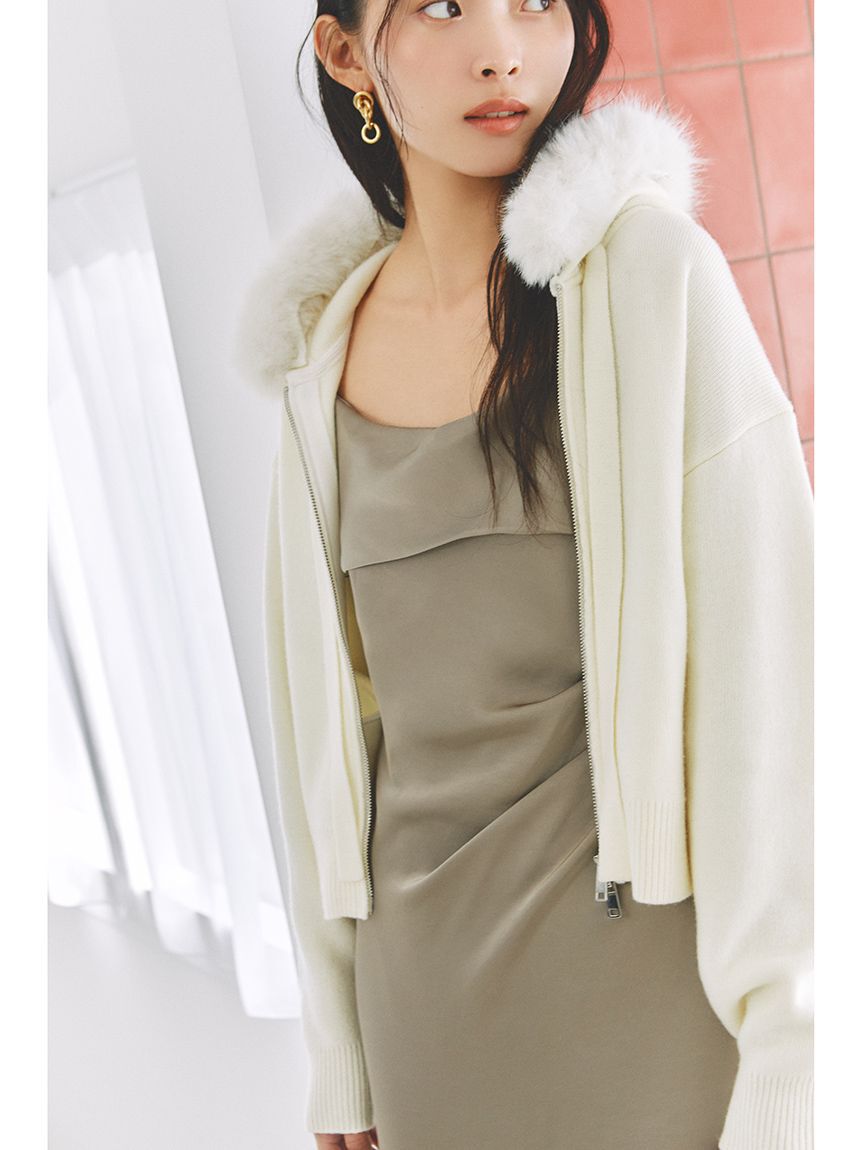 FRAY I.D「【限定カラー】ドレープサテンキャミソールワンピース」|ワンピース|