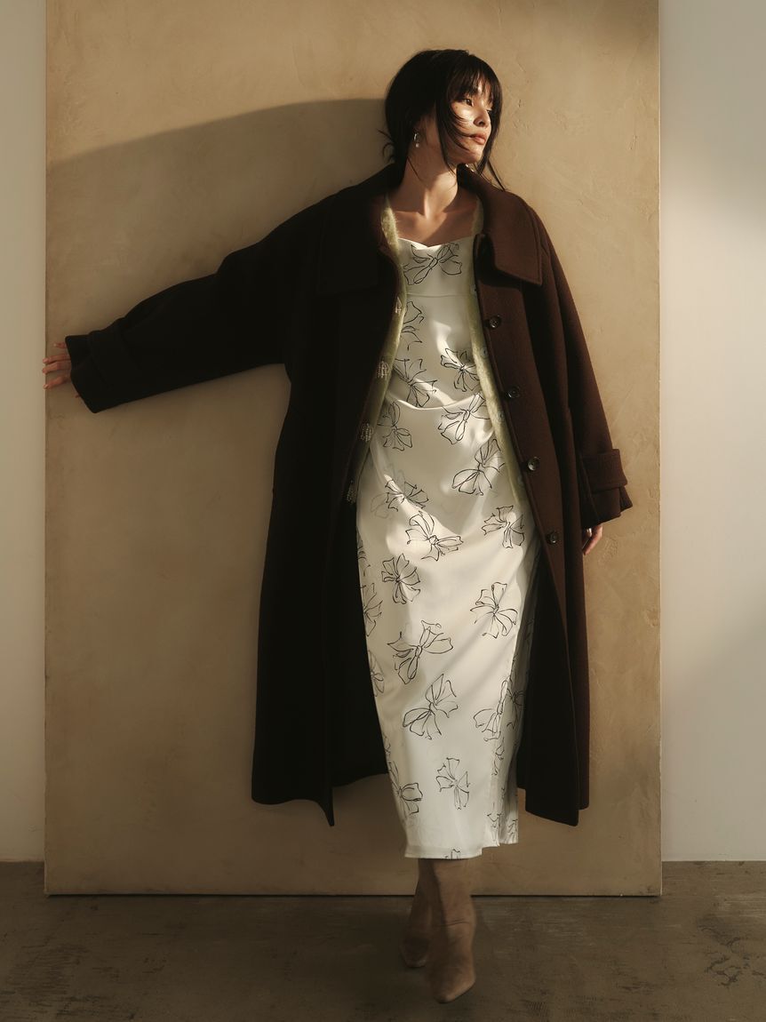 FRAY I.D「【限定カラー】ドレープサテンキャミソールワンピース」|ワンピース|