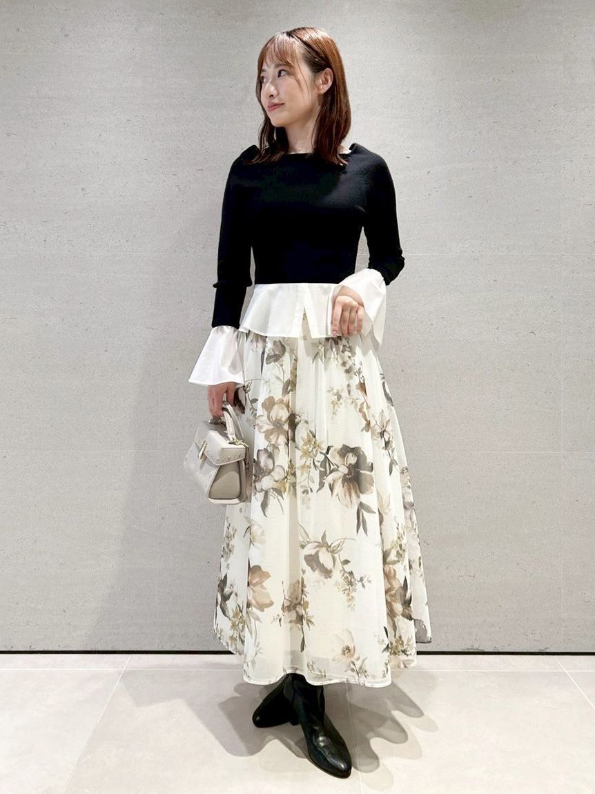 CELFORD「フラワープリントボリュームスカート」|スカート|