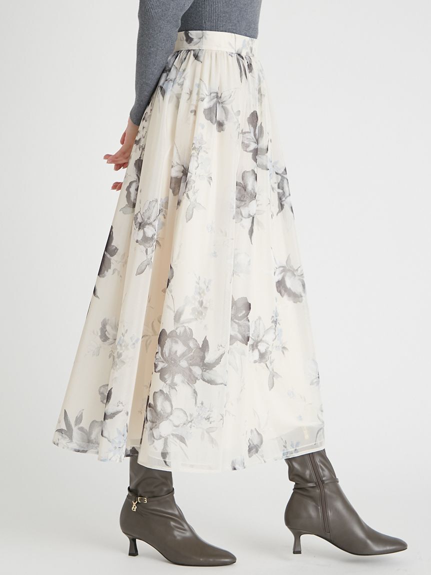 CELFORD「フラワープリントボリュームスカート」|スカート|