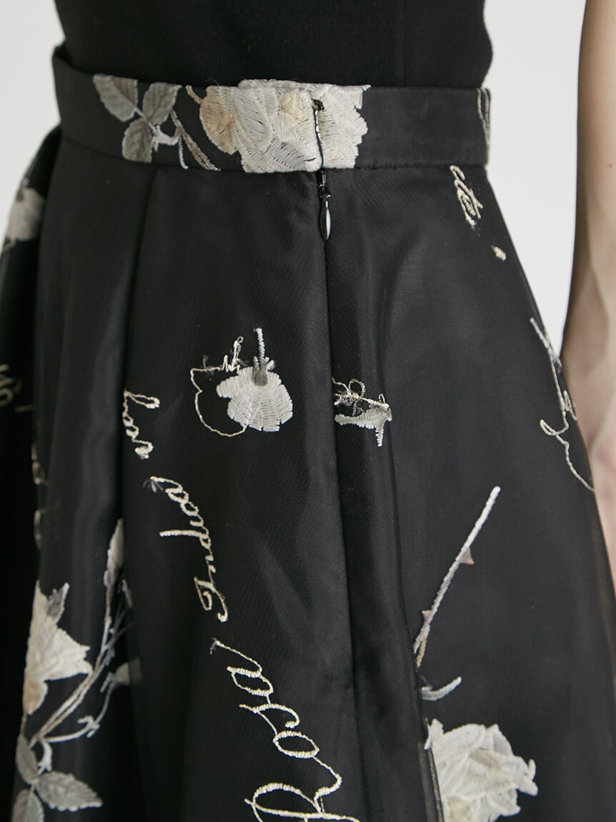 CELFORD「【CELFORD&times;P.J. REDOUTEコラボ】 Rosa刺繍チュールスカート」|スカート|