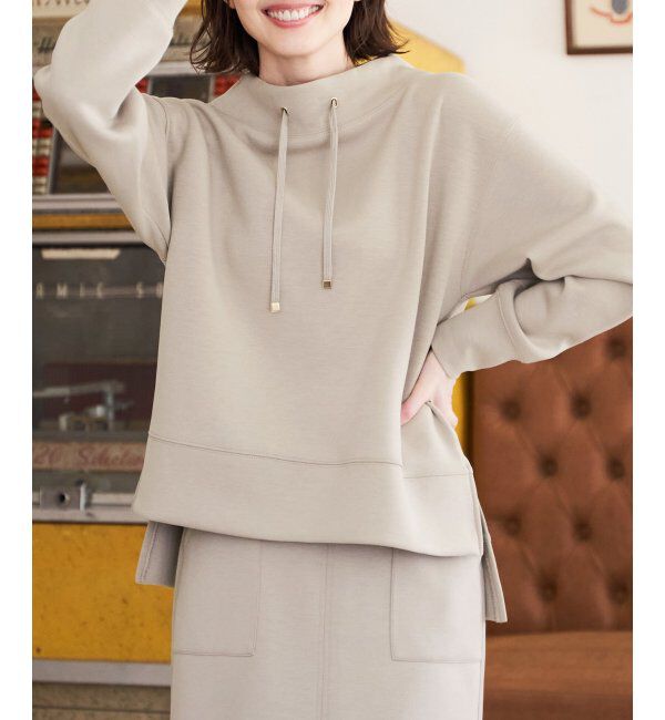 ikka「ダンボールニットスピンドルプルオーバー」|パーカー|