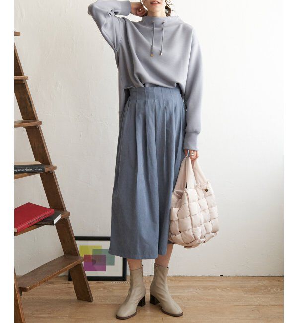 ikka「ダンボールニットスピンドルプルオーバー」|パーカー|