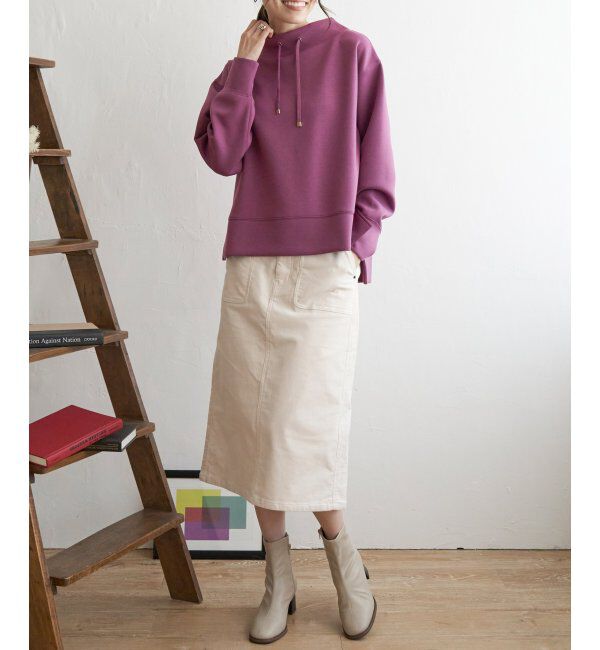 ikka「ダンボールニットスピンドルプルオーバー」|パーカー|