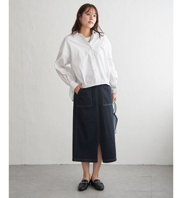 ikka「ドロストロングテールシャツ」|シャツ・ブラウス|