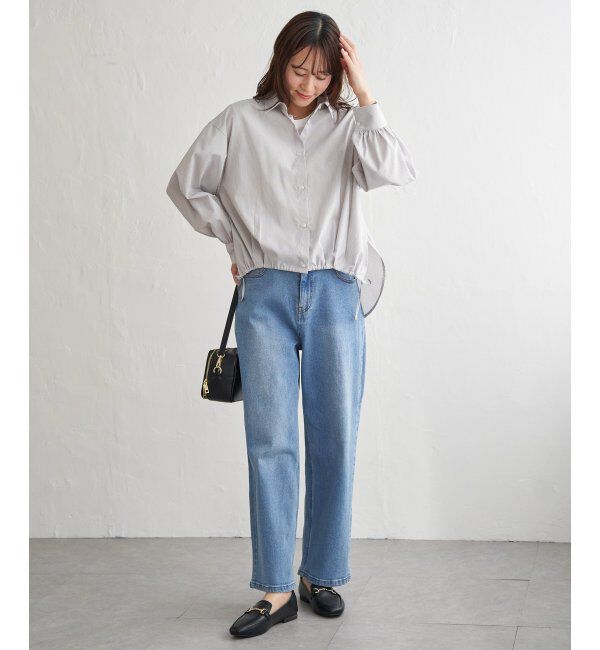 ikka「ドロストロングテールシャツ」|シャツ・ブラウス|
