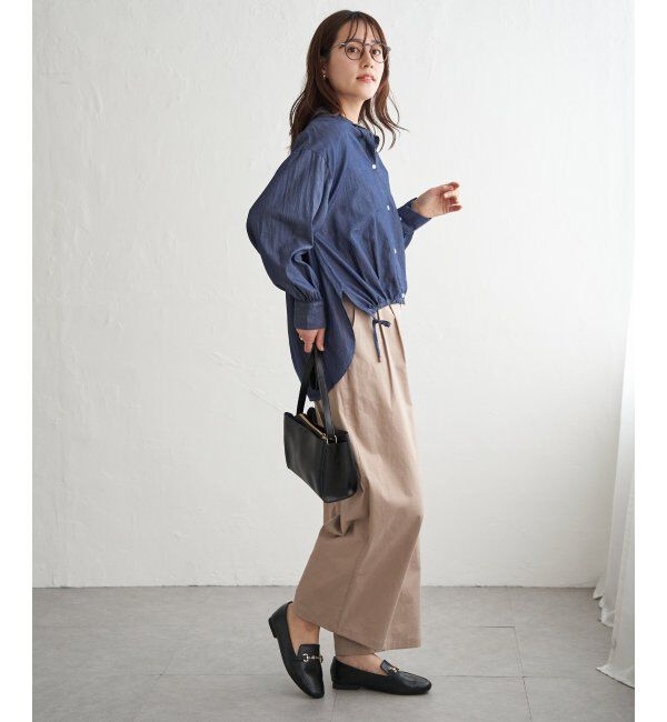 ikka「ドロストロングテールシャツ」|シャツ・ブラウス|