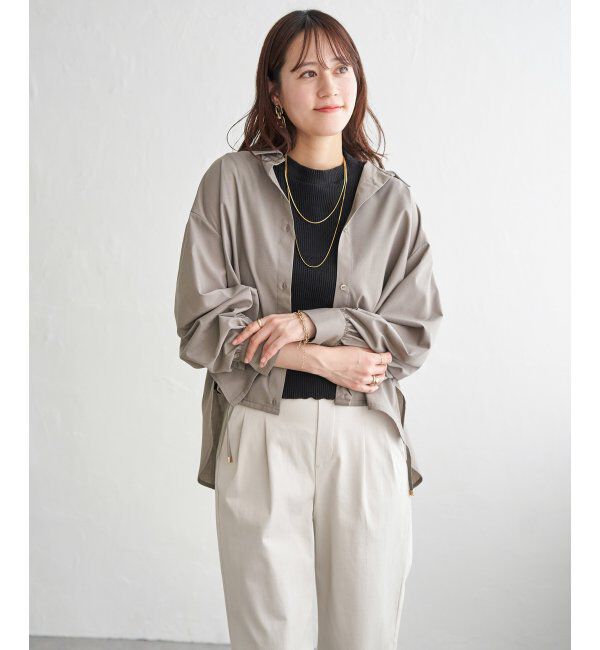 ikka「ドロストロングテールシャツ」|シャツ・ブラウス|