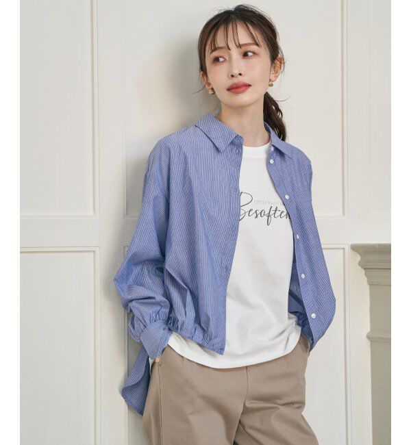 ikka「ドロストロングテールシャツ」|シャツ・ブラウス|