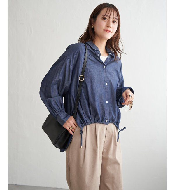 ikka「ドロストロングテールシャツ」|シャツ・ブラウス|