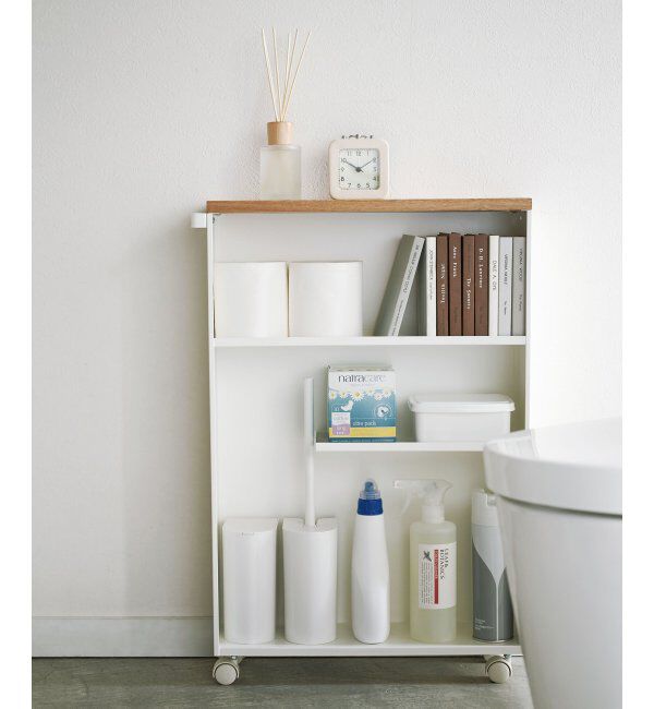 Lbc with Life「ハンドルツキスリムトイレラック　タワー」|トイレタリー・ランドリーグッズ|ホワイト